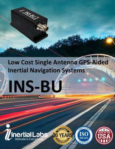 Inertial Labs INS-BU - Inertial Labs INS-U-OEM - GPS, GLONASS, Galileo, QZSS, BEIDOU u-blox GNSS-Aided Inertial Navigation System - Product Specifications Datasheet
