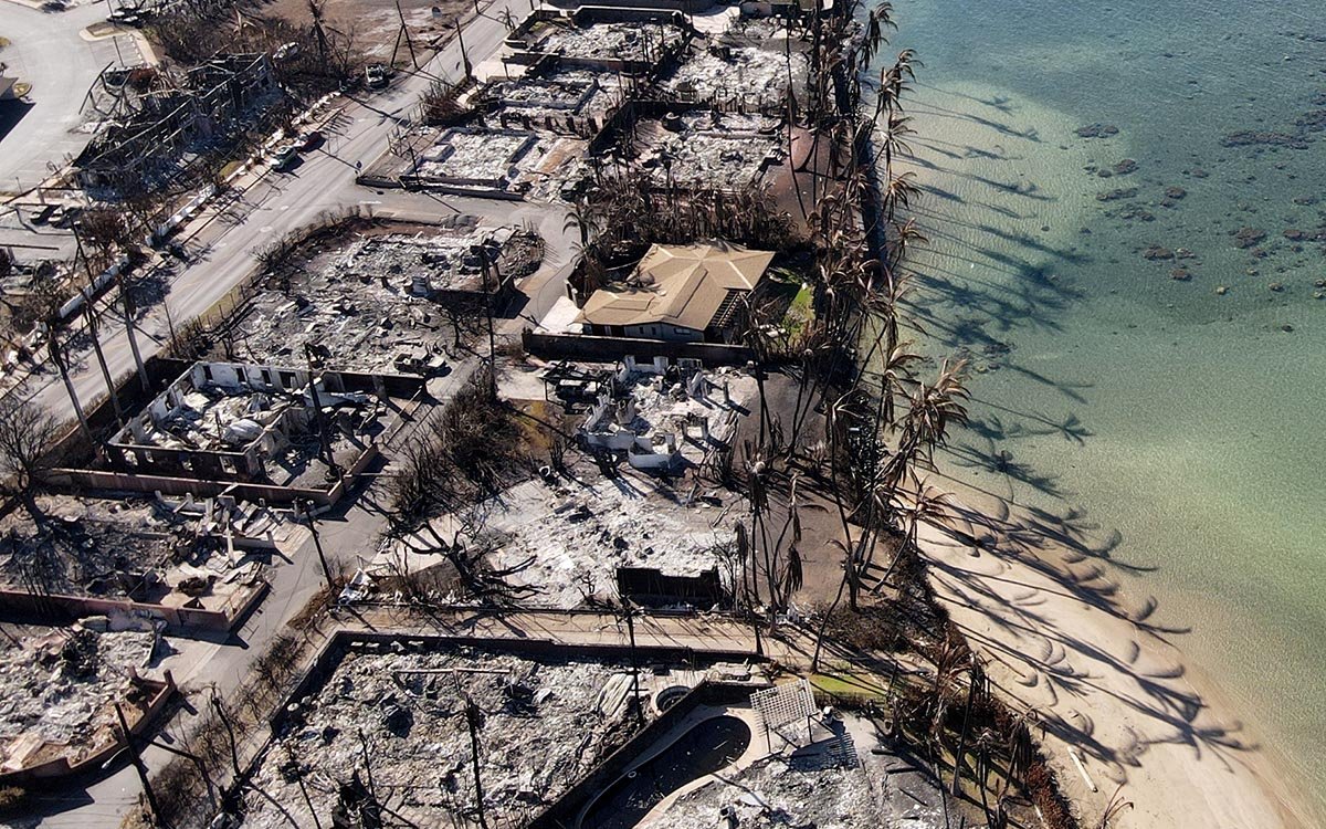 Views of Lahaina after the wildfires in Maui
