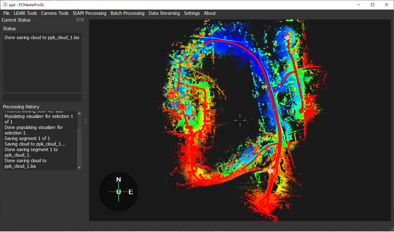 Figure 11. Point cloud in the main program window.