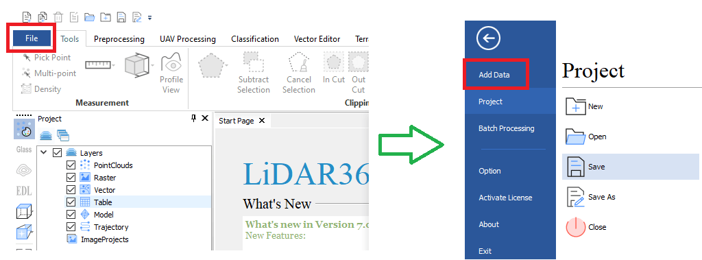 Figure 12b. “Add Data” workflow.