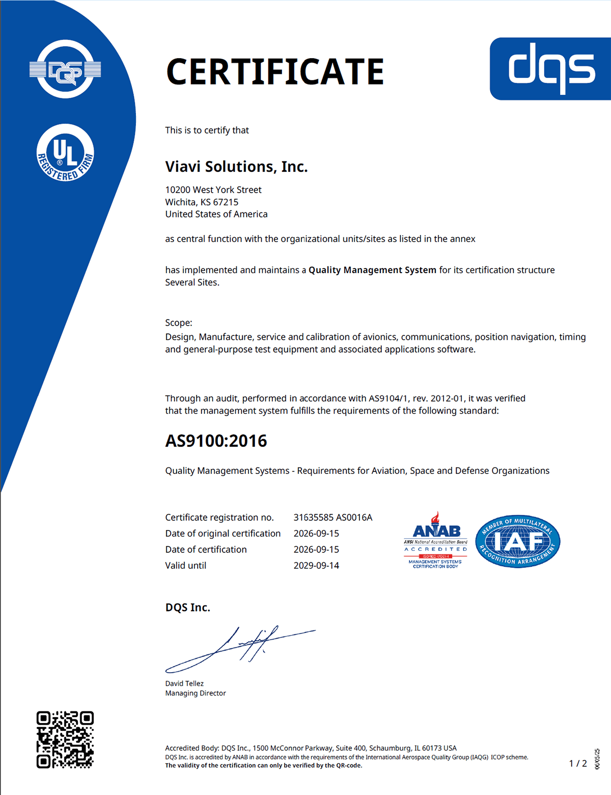 AS9100:2016 Certification